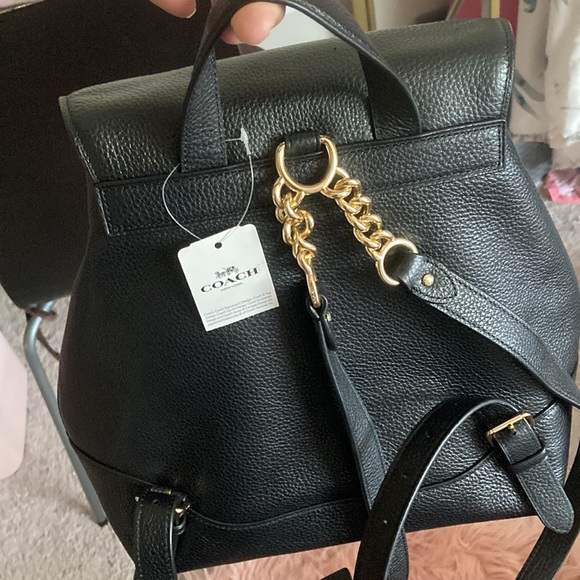 Nwt Coach elle backpack black- RARE! - Picture 5 of 5